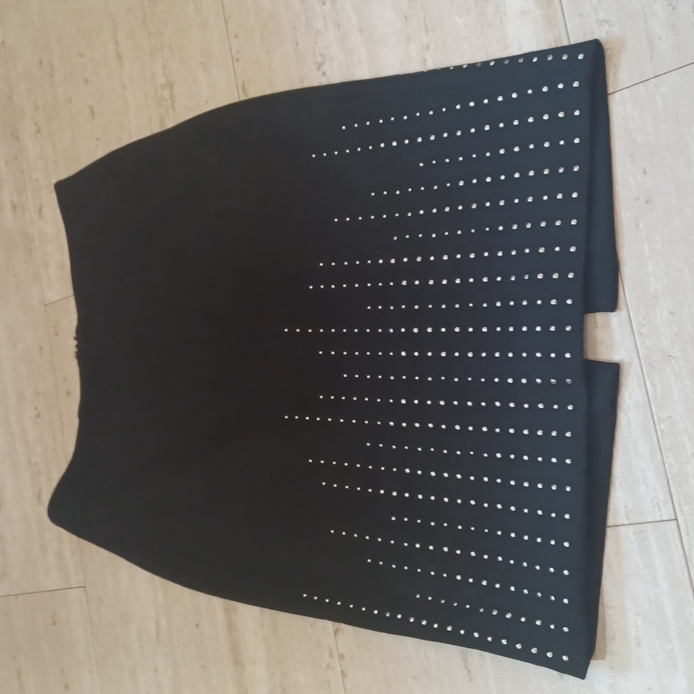 White House Black Market Silver Stud Pencil Skirt